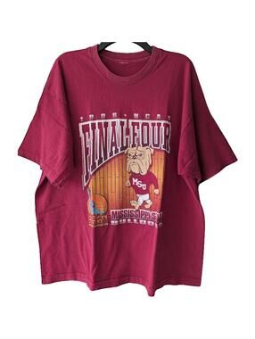 Vintage 1996 NCAA Final Four Mississippi State Bulldogs 2XL MSU Basketball Tee